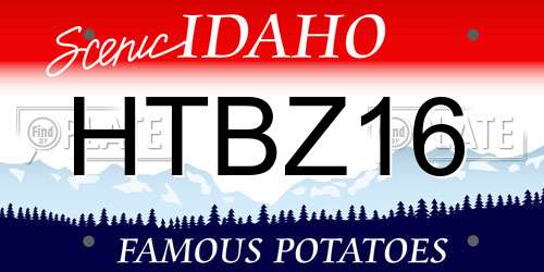 HTBZ16 Idaho License Plate