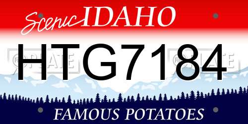 HTG7184 Idaho License Plate