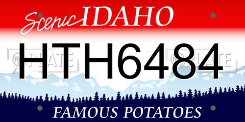 HTH6484 Idaho License Plate