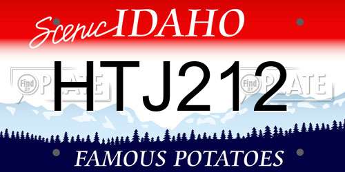 HTJ212 Idaho License Plate