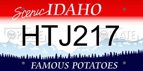 HTJ217 Idaho License Plate