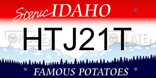 HTJ21T Idaho License Plate