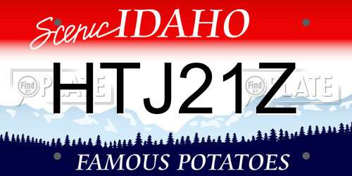 HTJ21Z Idaho License Plate