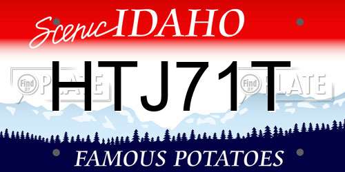 HTJ71T Idaho License Plate