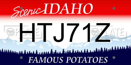 HTJ71Z Idaho License Plate