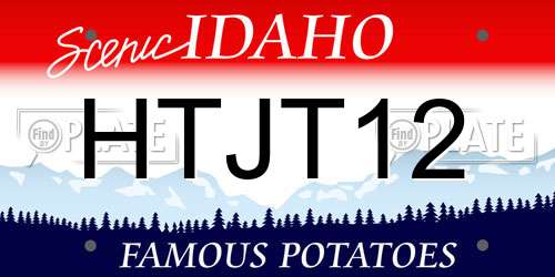 HTJT12 Idaho License Plate