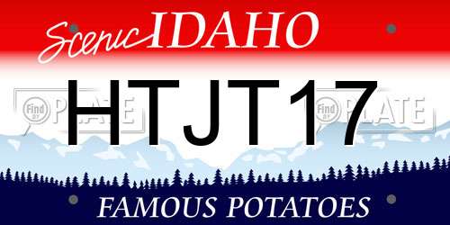 HTJT17 Idaho License Plate