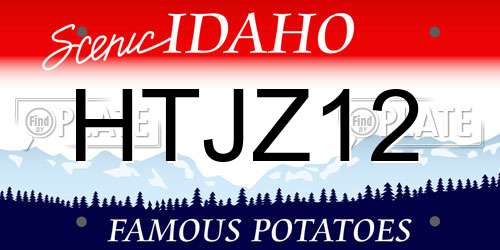 HTJZ12 Idaho License Plate