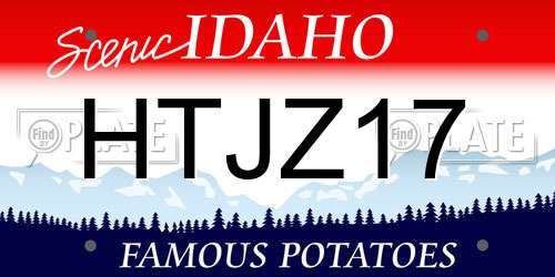 HTJZ17 Idaho License Plate