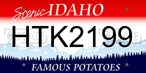 HTK2199 Idaho License Plate