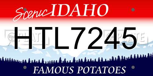 HTL7245 Idaho License Plate