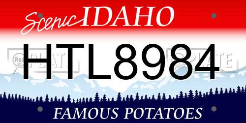 HTL8984 Idaho License Plate