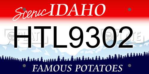 HTL9302 Idaho License Plate