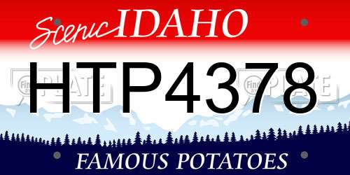 HTP4378 Idaho License Plate