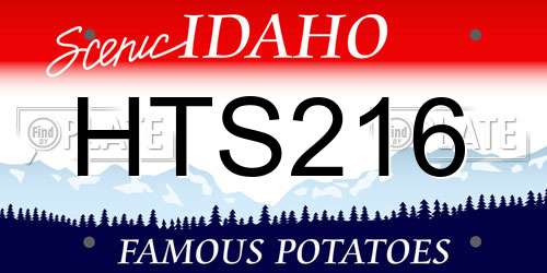 HTS216 Idaho License Plate