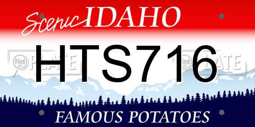 HTS716 Idaho License Plate