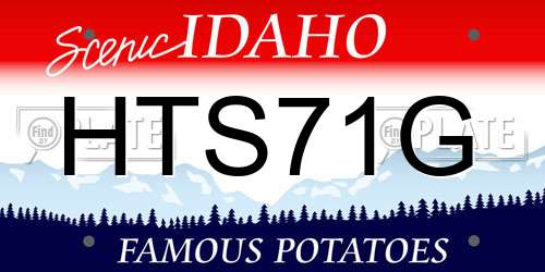 HTS71G Idaho License Plate
