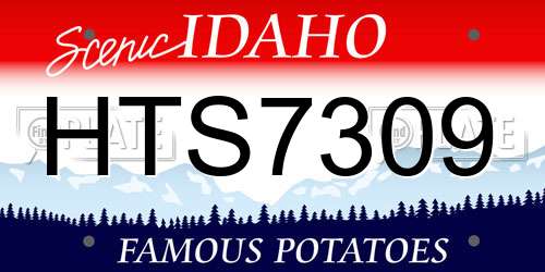 HTS7309 Idaho License Plate
