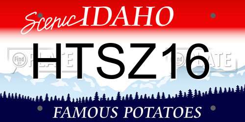 HTSZ16 Idaho License Plate
