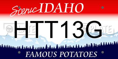 HTT13G Idaho License Plate