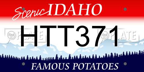 HTT371 Idaho License Plate