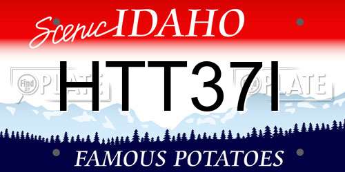 HTT37I Idaho License Plate