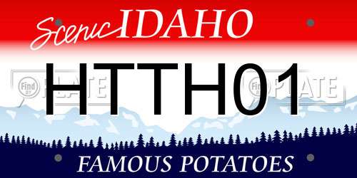 HTTH01 Idaho License Plate