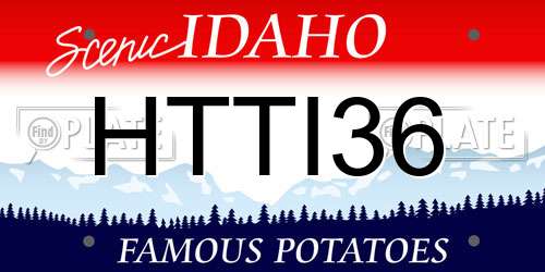 HTTI36 Idaho License Plate