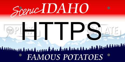 HTTPS Idaho License Plate