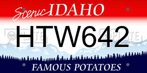 HTW642 Idaho License Plate
