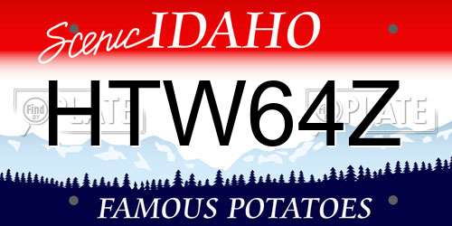 HTW64Z Idaho License Plate