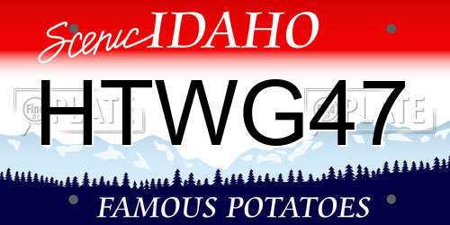 HTWG47 Idaho License Plate