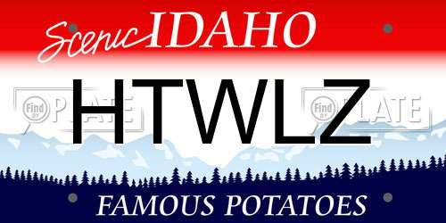 HTWLZ Idaho License Plate