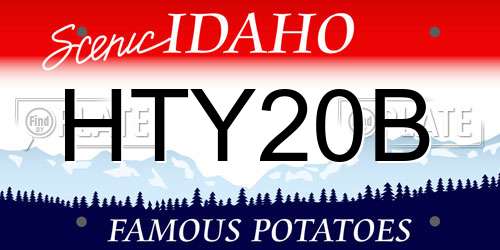 HTY20B Idaho License Plate