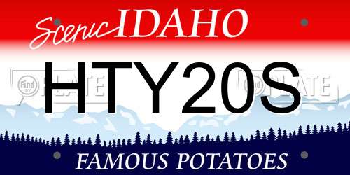 HTY20S Idaho License Plate