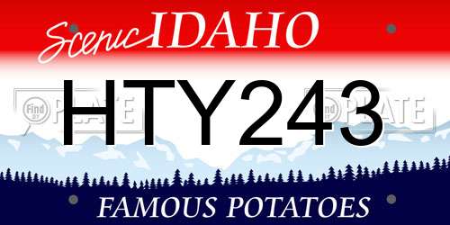 HTY243 Idaho License Plate