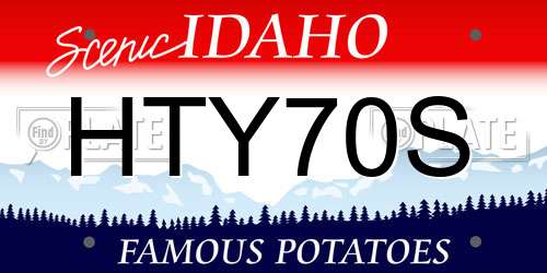 HTY70S Idaho License Plate