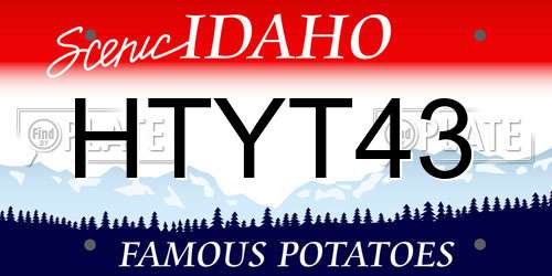 HTYT43 Idaho License Plate