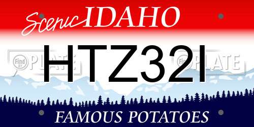 HTZ32I Idaho License Plate