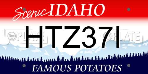 HTZ37I Idaho License Plate