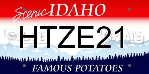 HTZE21 Idaho License Plate
