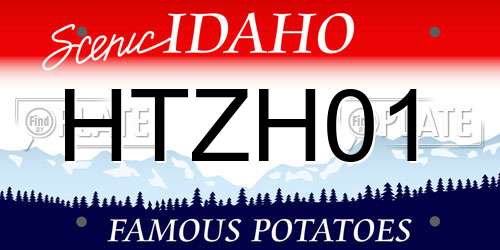 HTZH01 Idaho License Plate
