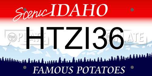 HTZI36 Idaho License Plate