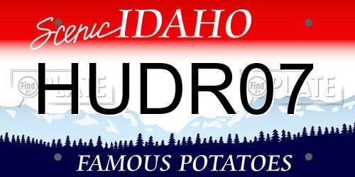 HUDR07 Idaho License Plate