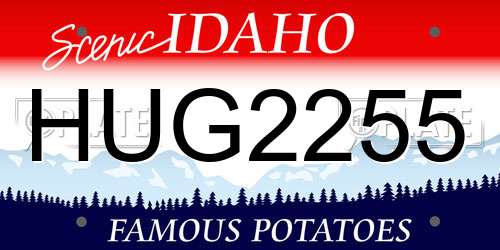 HUG2255 Idaho License Plate