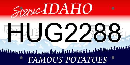 HUG2288 Idaho License Plate