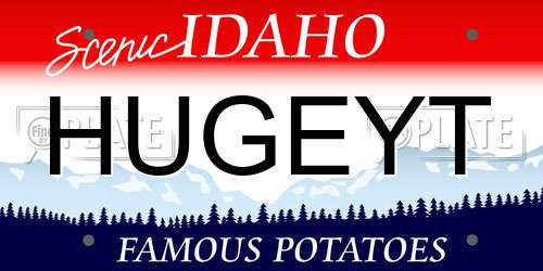 HUGEYT Idaho License Plate