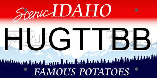 HUGTTBB Idaho License Plate