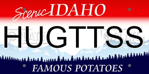 HUGTTSS Idaho License Plate