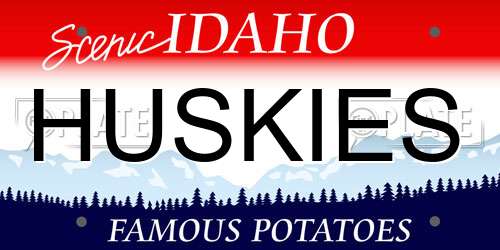 HUSKIES Idaho License Plate